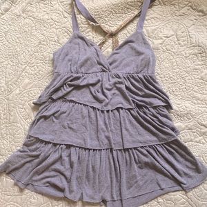 AE - medium - lavender tiered tank - babydoll